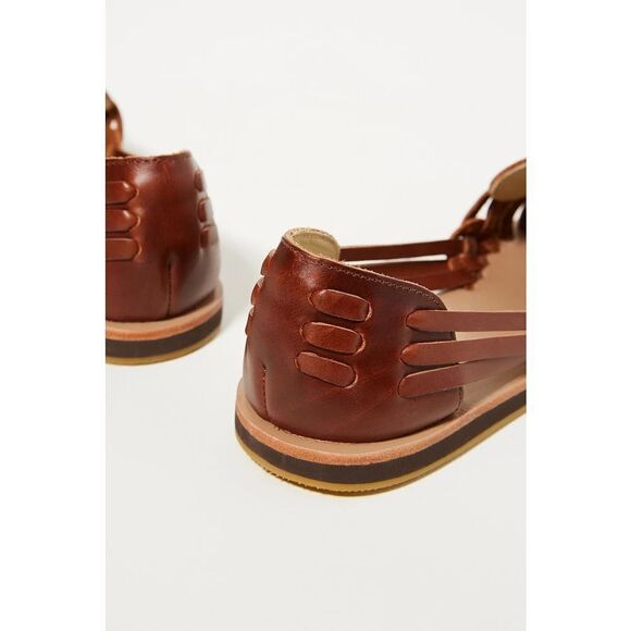 NOSOLO Anthropologie Hand Woven Leather Slip On Sandals - Picture 4 of 16